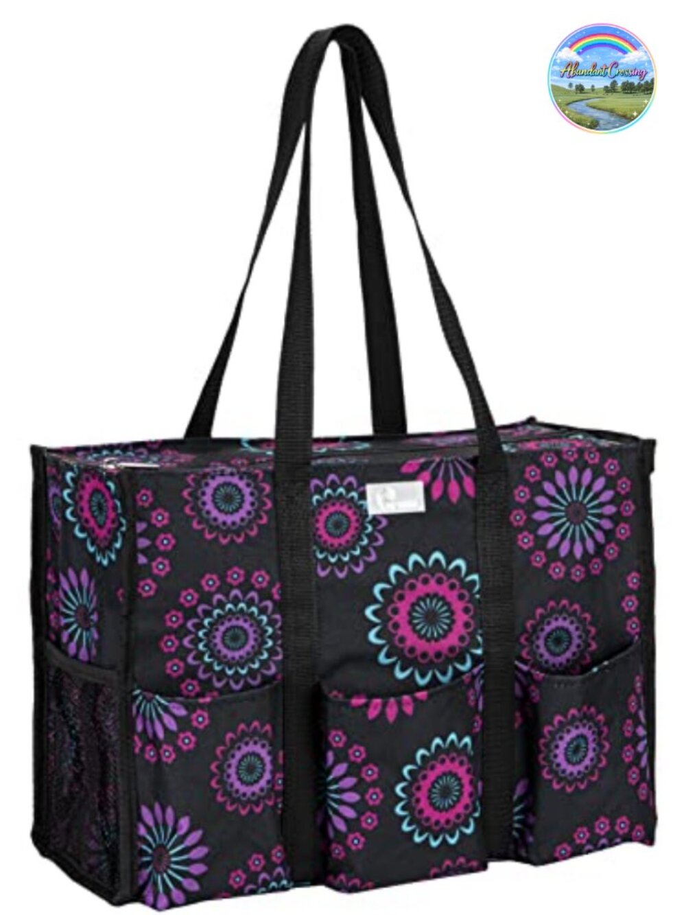 Pursetti Utility Tote Bag Polyester Zipper Pockets Nurse Teacher Work
